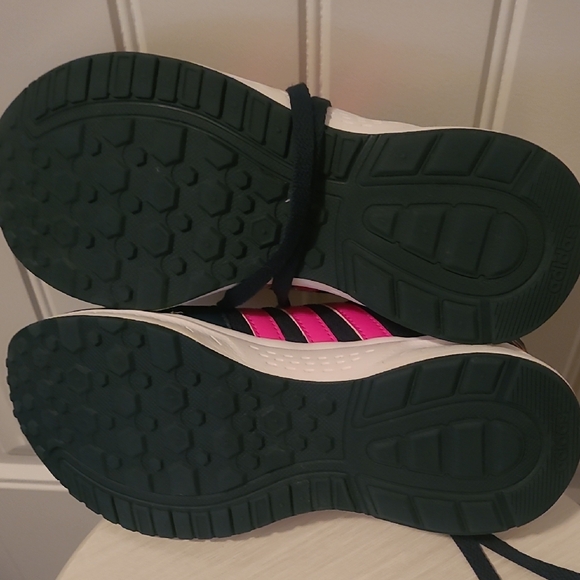 Adidas Neo Sneakers – Dark Blue with Pink Stripes - Picture 5 of 5